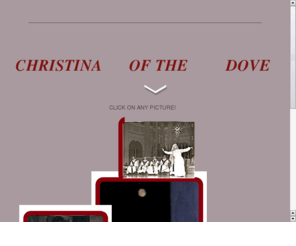 christinaofthedove.com: DANCER-TEACHER
LITURGICAL DANCE-BALLET TEACHER-SPIRITUAL GUIDANCE