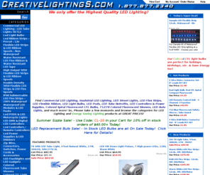 creativelightingsolutions.org: LED Light Bulbs, Flexible LED Strips, T8 Tubes, Motorcycle Lights, Pods, Fluorescent Tubes, Home Lighting, Tape, Flex Ribbon, Commercial, Industrial - Creative Lightings
Buy Flex LED Strips, LED Tubes, LED Ribbon, LED Pods, LED Home Lighting, Commercial LED Lighting, LED T8 Tubes, LED Light Bulbs, Rope Light Accessories, LED Motorcycle Lights, Fluorescent Sleeves, Colored CFL Light Bulbs & Decorative LED Lighting at www.CreativeLightings.com