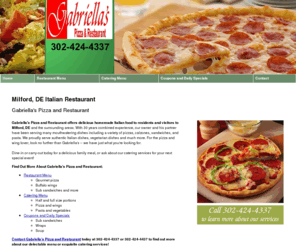 gabriellaspizzaandrestaurant.com: Italian Food Milford, DE - Gabriella's Pizza and Restaurant
Gabriella's Pizza and Restaurant provides a large variety of Italian foods to Milford, DE and surrounding areas. Daily specials. Call 302-424-4337.