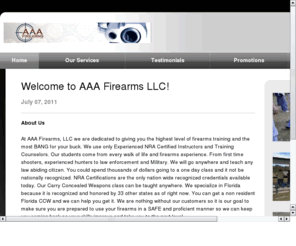 aaa-firearms.mobi: AAA Firearms, LLC Your Firearms Training Experts
At AAA Firearms, LLC we are dedicated to giving you the highest level of firearms training and the most BANG for your buck.