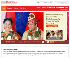 buntshettymatrimony.com: Shetty Matrimony, Matrimonial, CommunityMatrimony.com
Shetty Matrimony, Find Lakhs of Shetty Brides & Grooms on ShettyMatrimony.com, a part of CommunityMatrimony  Join FREE