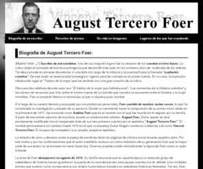 foer.es: August Tercero Foer, escritor de microrrelatos
Información sobre el escritor de microrrelatos August Tercero Foer