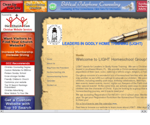 lighthomeschoolmiami.org: LEADERS IN GODLY HOME TRAINING (LIGHT)
LIGHT is a group for HomeSchool families Park, Field Trips, Testing, Activities, Etc. for the South Florida Kendall to Homestead area.