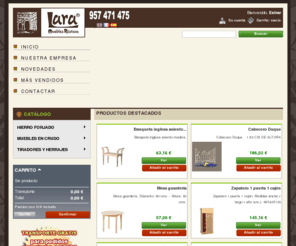 mueblesabuenprecio.es: Pagina Inicial - Muebles Rústicos Lara
Fabricantes y almacenistas de muebles en crudo, hierro forjado y esparto a medida como cortinas, alfombras, mesas, cabeceros. Importamos sin intermediarios muebles y decoración de China, India, Egipto, México, Thailandia, Indonesia y Marruecos.