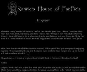 ranniechan.net: Rannie's House of Fanfics
