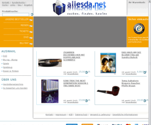 alles-da.net: allesDa.net die besten Filme, Spiele und  mehr
allesda.net der  Online Shop für Bluray und Dvd Filme, Konsolen  Spiele, Haushaltswaren und Geschenkartikel sowie andere nützliche Sachen.
