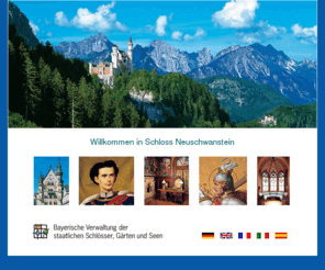 schlossneuschwanstein.org: Bayerische Schlösserverwaltung | Schloss Neuschwanstein
Offizielle Homepage von Schloss Neuschwanstein, dem Märchenschloss von König Ludwig II. von Bayern in Schwangau im Allgäu