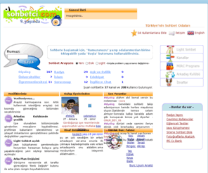 sohbetci.com: Sohbetci.com Sohbet Ettirir - Türkiye'nin Sohbet Odaları 9 yaşında.
Seviyeli sohbet odaları, kullanışlı konuşma arayüzü ve birçok sohbet seçeneği ile IRC Chat alemini webde buluşturuyoruz.