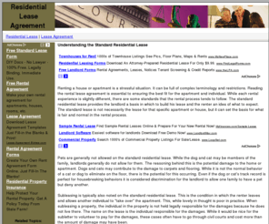 standardresidentiallease.com: Standard Residential Lease
Standard forms and agreements for residential leases and rental properties.