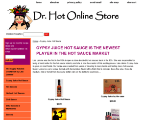 gypsyjuice.com: gypsy juice  hot sauce, spicy sauce, chili sauce | drhot
Dr. Hot is your source for hot sauces, bbq and marinades, oils, vinegars and gifts appealing to any gourment