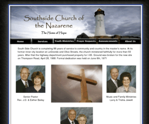 indysouthside.org: Southside Church of the Nazarene
The website of Southside Church of the Nazarene, built by David Bickel and Christopher Miller.