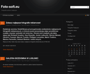 foto-soft.eu: Fotografia cyfrowa i tradycyjna
Wiadomości o fotografii i oprogramowaniu dla fotografów.