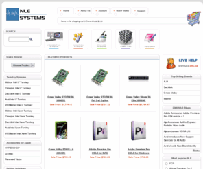 nlesys.com: NLESystems offers Matrox Avid Adobe Decklink AJA Apple FCP Fiber Storage SAN Qlogic BlueFish Ikan
nlesystems.com provides Matrox Avid Adobe Sonnet Decklink AJA Apple FCP Fiber Storage SAN Qlogic BlueFish Ikan M-Audio 