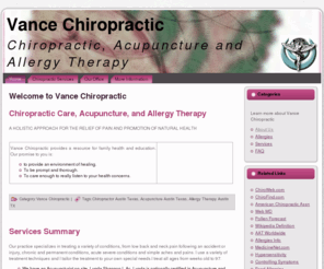 vancechiro.com: Austin Advanced Allergy Therapeutics at Vance Chiropractic
Advanced Allergy Therapeutics (AAT) is a non-invasive treatment that provides fast, long-term relief from the many symptoms associated with allergies and sensitivities.