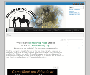 wpstables.com: Whispering Pines Stables - Home
Whispering Pines & The Horse Lady