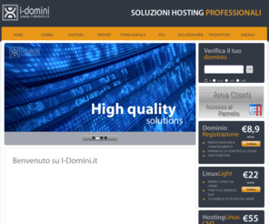 i-domini.it: I-Domini By Next.it  Hosting e registrazione domini
I-Domini By Next.it, hosting linux e cms, registrazione dominio e gestione dns, server virtuali, server dedicati, rivenditori, pec, firma digitale.