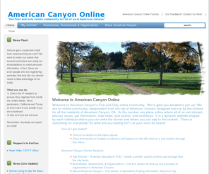 americancanyon.com: Home - American Canyon Online
Welcome to American Canyon's First and Only online community.  We're glad you