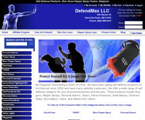 defendmax.com: Self Defense Products| Stun Guns-Pepper Spray-TASER Devices
Self Defense Products and  Personal protection Products for home, business and personal use. Stun guns, Pepper sprays, Personal Alarms, TASER Devices, home protection, non lethal  weapons, stun batons, mace, and knives.