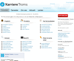 karrieretroms.no: Karriere Troms - ditt karrieresenter i Troms
Vårt mål er å øke antall som gjennomfører videregående opplæring, samt gi råd og karriereveiledning til voksne.