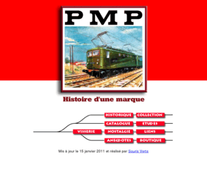 trains-pmp.com: Trains électriques miniatures PMP - locomotives et voitures voyageurs HO
PMP trains electriques HO, histoire de la marque, depuis la fin de la guerre 39-45 jusqu'à 1960
