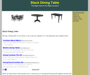blackdiningtable.org: Black Dining Table - Black Dining Table
Find Your Next Black Dining Table at Half Price. Great Selection of Black Dining Tables to Meet Your Home Decorating Needs.