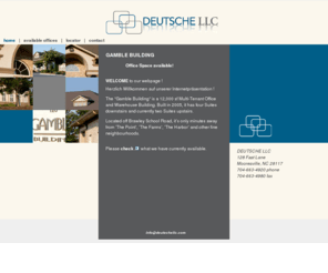 deutschellc.com: Deutsche LLC  - Mooresville, NC
Deutsche LLC, offic space for lease.