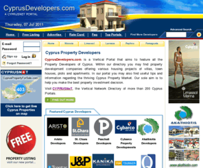 euroleads.com: Cyprus Property Developers
Cyprus Property For Sale by Cyprus Developers. Use Cyprus Property Developers to find Villas, Houses, Apartments, flats, land, commercial property and offices to Buy or Rent