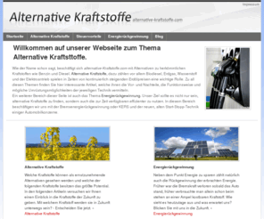 alternative-kraftstoffe.com: Alternative Kraftstoffe - So fahren Sie weiter. - alternative-Kraftstoffe.com
Erfahren Sie alles über alternative Kraftstoffe für Benzin und Diesel. Informieren Sie sich über Erdgas, Strom, Wasserstoff und Biodiesel Auto als Alternativen.