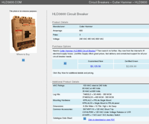 hld3600.com: HLD3600 | Cutler Hammer 600 amp Circuit Breaker
Complete Cutler Hammer HLD3600 circuit breaker product information including pricing and accessories.