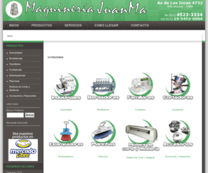 maquineriajuanma.com: :: Maquineria JUANMA :: Maquinas de Coser Industriales, Familiares, Estampadoras, Cortadoras, Planchas, Plotters, Accesorios y más!
En Maquineria JUANMA encontrará maquinas de coser industriales, familiares, planchas, estampadoras, plotters, accesorios y todo lo que necesite.