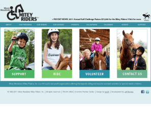 miteyriders.org: Misty Meadows Mitey Riders | Equine therapy for children | NARHA Premier Center
