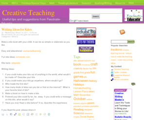 fascinate-educate.com: Creative Teaching
Creative Teaching provides useful tips, suggestions, lesson plans and worksheets to creatively teach children at the elementary- and middle-school grade levels, along with suggested resources for parents and teachers. The information and materials cover content areas including reading, writing, math, science and social studies. We hope you find these useful in both classroom and homeschool environments.