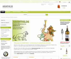 lafeeverte.biz: ABSINTHE.DE Absinth Onlineshop
Bei ABSINTHE.DE finden Sie die größte Auswahl authentischer Absinthe. Unsere Eigenmarken DUPLAIS, BREVANS und MANSINTHE sind international mehrfach bei Spirituosenwettbewerben ausgezeichnet worden. Wir bieten exzellenten Service zu fairen Konditionen. Kaufen Sie hier Absinth in unserem Absinthe Onlineshop