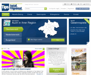 regionalmedien.info: Willkommen bei tips.at | Tips Online
Willkommen bei Tips ONLINE, der auflagenstärksten Zeitung Oberösterreichs