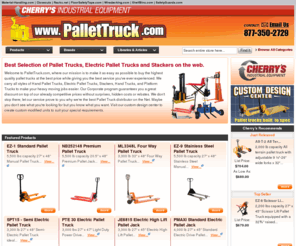 thork-lift.com: PalletTruck.com - Pallet Jacks, Electric Pallet Jacks, Skid Jacks, Electric Pallet Trucks, Lift Pallet Trucks, Scale Pallet Trucks, Walkie Pallet Trucks, Pallet Stackers, Transport Carts, Drum Lifters, Furniture Movers, Work Platforms, Work Positioners
Our mission is to offer the highest quality pallet trucks at the best prices, while also giving you outstanding customer service. We carry all styles of Hand Pallet Trucks, Electric Pallet Trucks, Stackers, hand trucks, and platform trucks to make your heavy moving jobs easier. Our Corporate program guarantees you a great discount on top of our already competitive prices.  If you don't see what you're looking for but you know what you want, then visit our custom design center to create custom modified units to suit your special requirements.