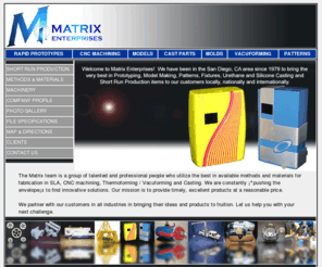 matrixenterprises.com: Matrix Enterprises
Models, prototypes, molds, patterns or short run production run quantities of your idea or project.