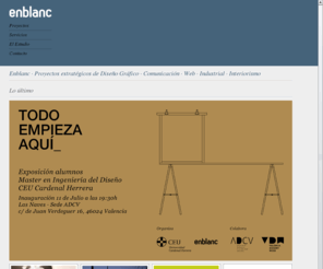 estudioenblanc.com: enblanc · Diseño grafico · Comunicacion · Diseño Web · Diseño Industrial · Interiorismo · Valencia
estudio estrategico de diseño grafico · comunicacion · diseño web · diseño industrial · interiorismo · Valencia