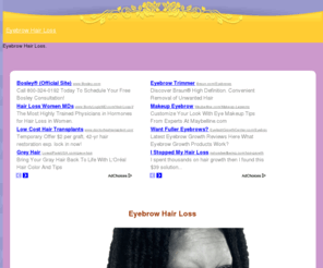 eyebrowhairloss.com: Eyebrow Hair Loss
Eyebrow Hair Loss.