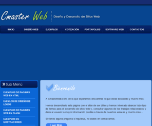 cmasterweb.com: Cmaster Web Chile Diseño Web y Desarrollo de Paginas web
Empresa de diseño y desarrollo de páginas web y construcción de sitios web con diferentes planes todo incluido y al mejor precio. La creación del sitio web, las casillas de correo, la actualización y todo lo necesario para una página web profesional, en un mismo paquete, cotizador en linea.