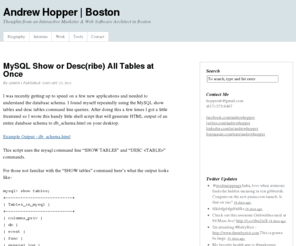 hopper.biz: Andrew Hopper Boston Software Architect
Andrew Hopper is a Software Architect living in Boston interested in networking and business opportunities.