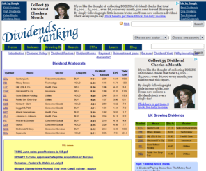 dividendsranking.com: Dividends Ranking
Information of dividend yield shares arround the world