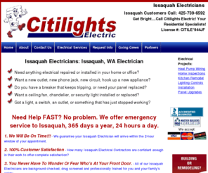 issaquahelectricians.com: Issaquah Electricians: Issaquah, WA Electrician
Citilights Electric provides same day residential and commercial electrical services for Issaquah Washington.