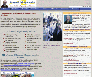 pldynamics.com: Professional & Organizational Development Services - From Power Link Dynamics
Professional & organizational development services. From training needs consulting too time management skills development workshops, Power Link Dynamics has the professional or organizational development product or service you and your organization want. Power Link Dynamics is a proud approved distributor of the DiSC® family of skills & behavioural assessment & training tools from Inscape Publishing.