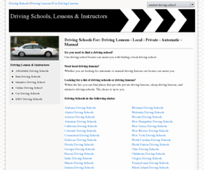 localdrivingschools.net: Driving Schools, Lessons & Instructors | Best Car Driving Schools For Local Private Lessons
Need driving lessons or looking for driving schools, driving instructors and online driving schools? Find a list of local driving schools for teen driving lessons.