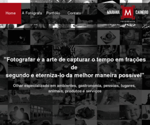 marianacarneiro.com: Fotografia - Mariana Carneiro - Home
Fotógrafa Profissional - moda, fotos personalizadas para decoração, books, hotéis, ambientes, gastronomia, publicidade e eventos esportivos (rally de velocidade, rally náutico, Copa Open de Tennis, Grande Prêmio SP e Ctba (corrida de cavalos).