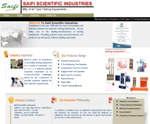 saifiscientific.com: Industrial Testing Equipments - Saifi Scientific Industries
Industrial Testing Equipments