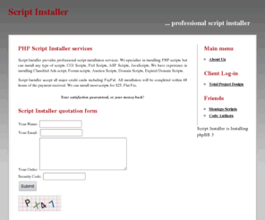 script-installer.com: Script Installer - Professional Script Install
Script Installer provides professional PHP Scripts Installation.