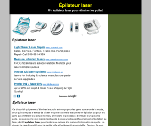 epilateurlaser.net: Épilateur laser pour éliminer les poils
L'utilisation d'un épilateur laser vous permettra d'économiser sur les frais d'esthéticienne et de rasage.  Découvrez son efficacité et son fonctionnement pour éliminer vos poils.