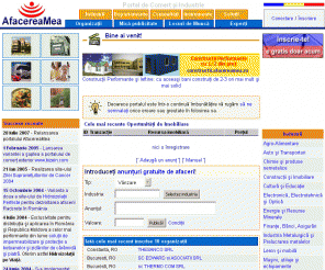 afacereamea.ro: AfacereaMea.RO - Portal de Comert si Industrie
AfacereaMea.RO - Portal de Afaceri: Oportunitati, CV-uri, Locuri de munca, Comunitati, Solutii