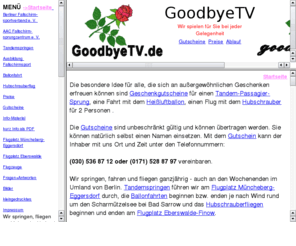 goodbyetv.org: GoodbyeTV.de - Die ultimative Band
Tandemspringen und Ausbildung im Fallschirmsport im Umland von Berlin